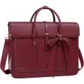 MOSISO Женская сумка для ноутбука из искусственной кожи 13-16 дюймов, Wine Red, 15-16 inch, Унисекс