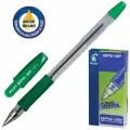 Pilot Ручка шариковая масляная с грипом pilot bps-gp , зеленая, корпус прозрачный, узел 0,7 мм, линия письма 0,32 мм, bps-gp-f, 12 шт.