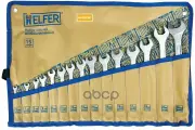 Набор комбинированных ключей Helfer HF002301 6-17,19, 22,24мм, 15шт.