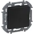 Legrand INSPIRIA Выключатель двухклавишный 10 AX - 250 В - антрацит (комплект 3шт)