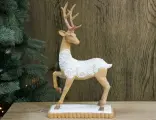 Декоративная фигура марципановый олень, смотрящий назад, полистоун, 44 см, EDG 8100258A937-1