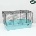 Клетка для кроликов, морских свинок 4 складная, 80 х 50 х 47 см, бирюзовая