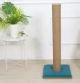 Когтеточка для кошек IvPet Столбик большой, 103*40, Джут, микровелюр, IvPetRoom, бирюзовый