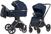 Коляска Carrello Ultimo Arctic Blue CHROME CRL-6511 2 в 1, водоотталкивающая, UV-защита, max вес 22 кг