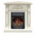 Электрокамин RealFlame Anita Corner WT МДФ с очагом Majestic, звук потрескивания дров, обогрев, имитация пламени, пульт ДУ
