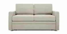 Диван-кровать раскладной PUSHE Бруно 130, велюр, бежевый Simple 43