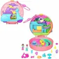 Polly Pocket - куклы и игровой набор, шкатулка для мопеда Adventure, дорожная игрушка с 2 маленькими куклами и животным, аксессуары для животных и транспортных средств