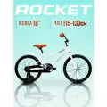 Велосипед 18 двухколесный Rocket Gloss, ножной тормоз, цвет белый. Рекомендованный рост от 115 до 130 см