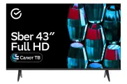 43 Умный телевизор SBER SDX-43F2139, FULL HD, черный, смарт ТВ, Салют ТВ