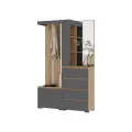 Прихожая ПР-01 «Хелен» (Дуб крафт золото/Серый графит) 126х35х198