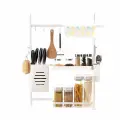 Органайзер кухонный Biotorg, металл, телескопический, белый, 53х60 см