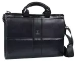 Портфель H.T. 1983.8, фактура гладкая, черная