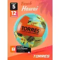 Мяч для пляжного волейбола TORRES Hawaii V32075B, размер 5