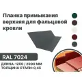 Планка примыкания, верхнее к стене для фальцевой (клик фальцевой) кровли RAL-7024 1250мм 4шт