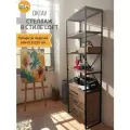 Стеллаж OKTAV loft, дуб вотан, напольный, металлический шкаф с ящиками и полками, 68*40,2*220 см, гростат