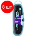 Комплект 8 шт, Готовальня Berlingo Instinct, 2 предмета, циркуль 135мм, аквамарин, пластиковый футляр