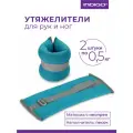 Утяжелители для ног и рук INDIGO неопреновые SM-260 0.5 кг бирюзовый, пара