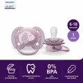 Соска-пустышка силиконовая Philips Avent ultra soft SCF092/05 с футляром для хранения и стерилизации, 6-18 мес, 1 шт.