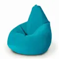 Кресло мешок MyPuff, бескаркасное кресло, пуфик мешок, размер XХL, мебельный велюр, бирюза