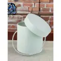 Коробка подарочная шляпная для цветов круглая с крышкой