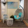 Подвесное кресло, Качели подвесные, Качели гнездо для сада, дачи, (Ш1100хГ1300хВ2000 мм), Авиано MALACCA, серо-белый