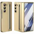 Чехол 3D с кожаной вставкой и стилусом для Samsung Galaxy Z Fold 5