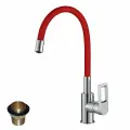 Смеситель Rossinka для кухни с гибким цветным изливом Z35-35U-Red