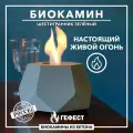 Биокамин, Камин ГЕФЕСТ Шестигранник зелёный, Подарок, Настольная установка