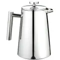 Кофейник Augustin Welz с функцией френч-пресса AW-2000 из нержавеющей стали и двойными стенками 1 л