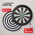 Дартс DFC DAR2018D, двусторонний, с 6 дротиками