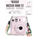 Чехол для фотоаппарата Instax Mini 12, прозрачный, пластик, противоударный, 1 шт