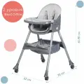 Стульчик-трансформер для детей от 6 месяцев Babyhit Cupcake, цвет светло-серый