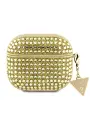 Guess для Airpods 3 чехол Diamond Rhinestone with Triangle charm Gold