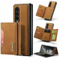 DG.MING Магнитный кожаный чехол для Samsung Galaxy Z Fold 3 /Самсунг Галакси З Фолд 3, магнитный держатель для карт, 2-в-1 чехол из спилка