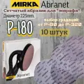 Шлифовальные круги 225 мм. Сетчатый абразив. Круг на липучке. Мирка Абранет. Р180 , 10шт