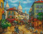 Алмазная мозаика Белоснежка Париж. Монмартр. / Набор алмазной мозаики 40х50 см / На подрамнике