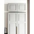 LAERA Антресоль на шкаф распашная двухдверная белая 40 см