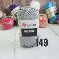 Пряжа YarnArt Macrame 90 г, 130 м 100% полиэстер 149 Серебристый 6 шт.