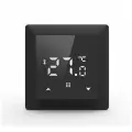 Термостат с датчиком пола, программируемый, 16 A, 55*55 мм, черное стекло