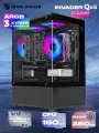 Корпус Invader Q4S + 3 ARGB вентилятора + закаленное стекло, Micro-ATX, Mini-ITX