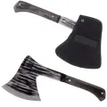 Топор туристический 35 см с чехлом, цельная рукоять, резиновые накладки, сталь, 350х148х23 мм