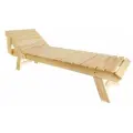 Шезлонг - лежак с регулируемым подголовником, 180×55×44,5см, из липы, Добропаровъ