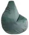 Кресло-мешок Груша Мир Пуффов, размер- XXXXL, велюр, пастельно-мятный цвет, с ручкой для переноски