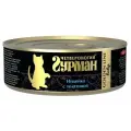 Корм для котят Четвероногий Гурман Golden Line, с индейкой, с телятиной 24 шт. x 100 г (кусочки в желе)
