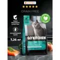 GO'KITCHEN беззерновой для котят и кошек с лососем и морской рыбой,7.26 кг