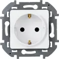 Механизм розетки Legrand Inspiria с заземлением без шторок белый (комплект из 5 шт.)