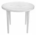 Стол пластиковый круглый Стандарт Пластик, диаметр 90 сантиметров, белый