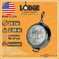 Сковорода чугунная круглая 26 см, L8SKWLDR, Олень серия Wildlife, LODGE, США, 10.25 Inch
