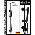 Душевая система с тропическим душем Allen Brau x Priority. Цвет - Черный матовый. Латунь - 5.31031-31
