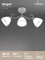 Люстра потолочная Moderli V10944-C Abigail, 3 лампы, хром/белый